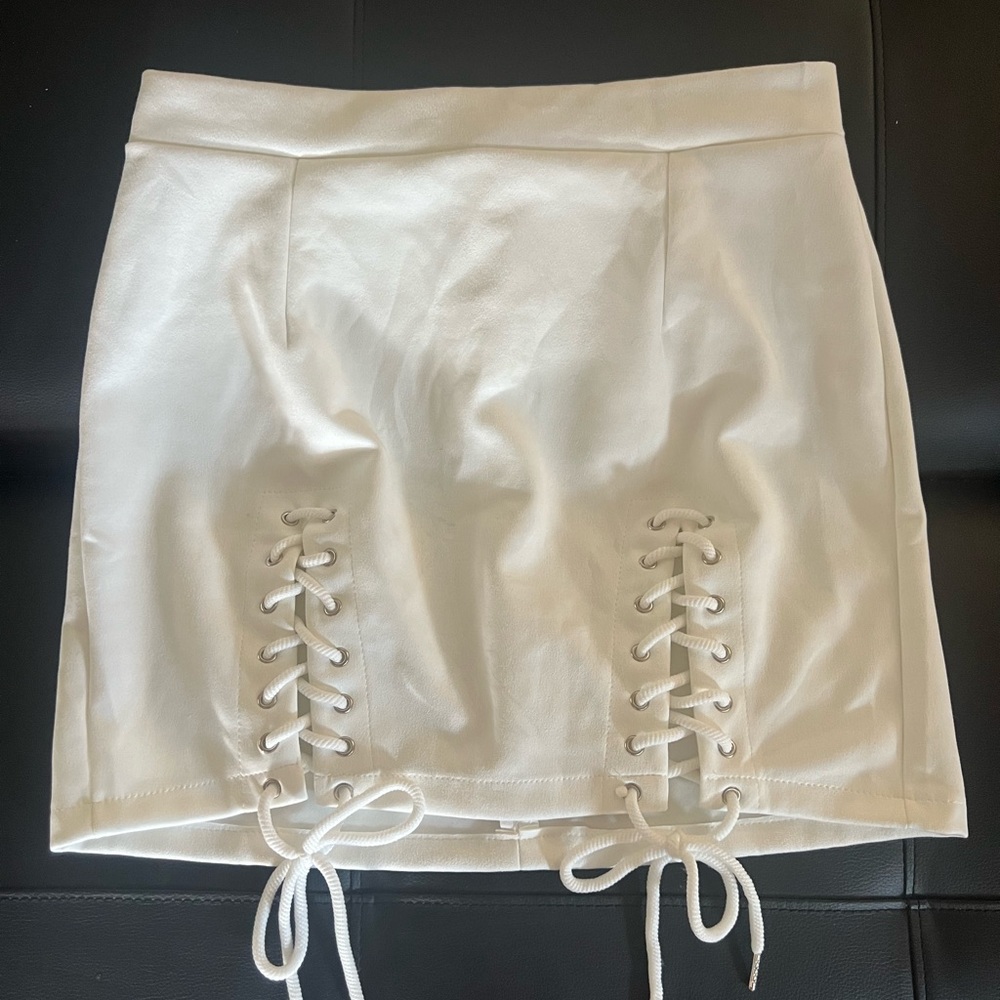 Faux suede skirt XL